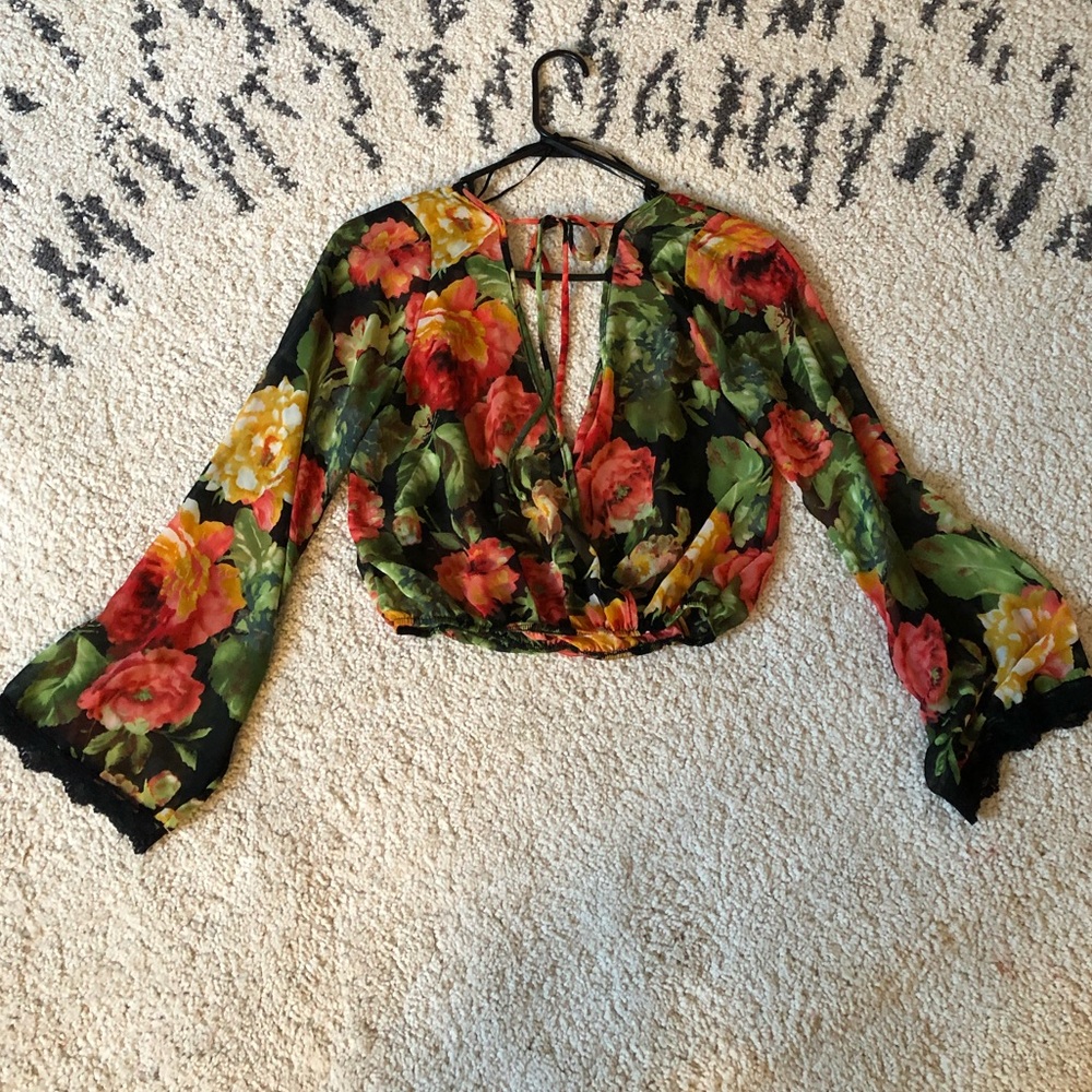 Cross body blouse